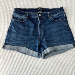 Express Blue Jean Shorts with Rolled Cuffs